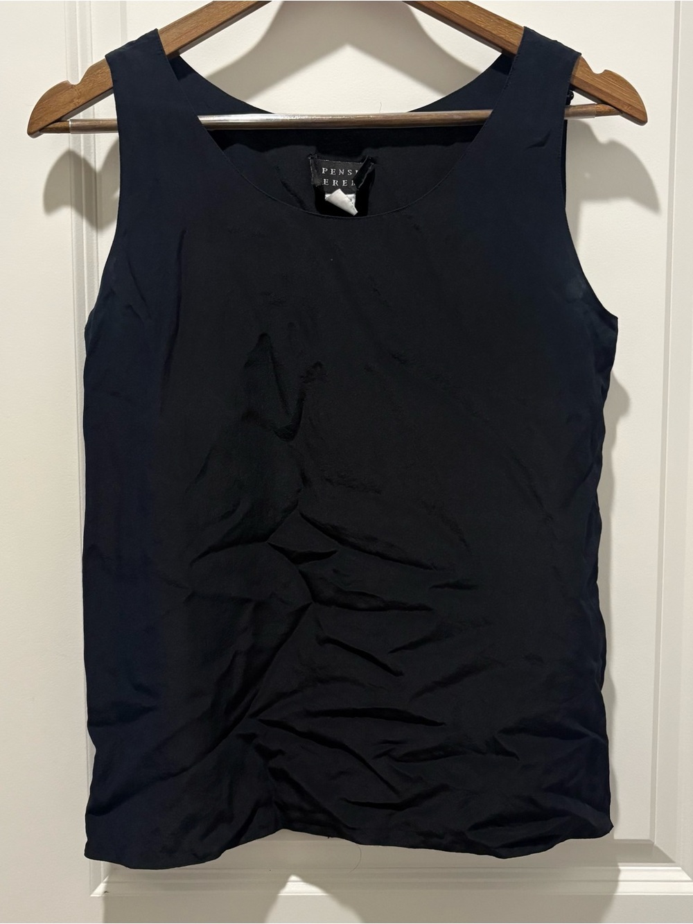 Spencer Jeremy Silk Sleeveless Black Minimalist Sleeveless dress